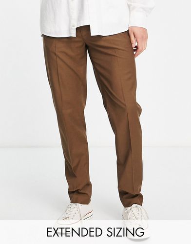 Pantalon élégant coupe ajustée - chocolat - Asos Design - Modalova