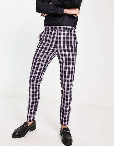 Pantalon élégant coupe ajustée à carreaux écossais - Asos Design - Modalova