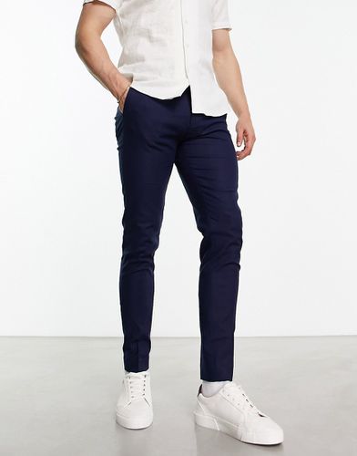 Pantalon élégant coupe ajustée en lin mélangé - Asos Design - Modalova