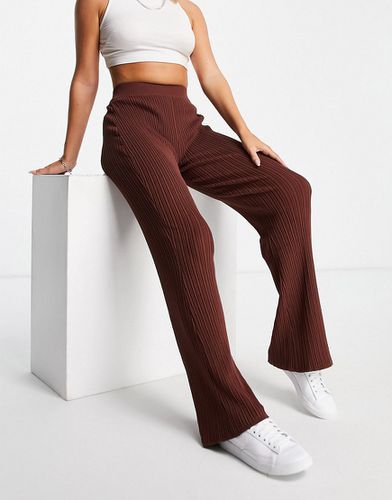 Pantalon évasé d'ensemble en maille - Asos Design - Modalova