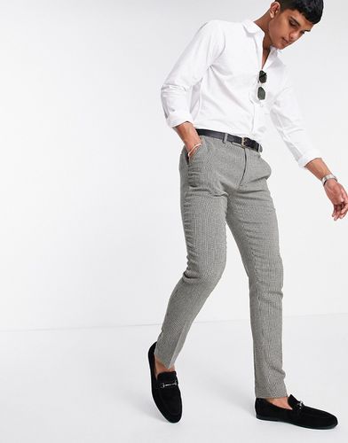 Pantalon habillé très ajusté motif pied-de-poule - Asos Design - Modalova