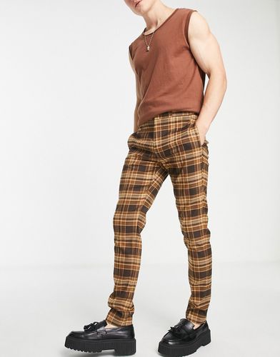 Pantalon habillé coupe ajustée - Carreaux - Asos Design - Modalova