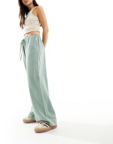 Pantalon large à enfiler en lin - Asos Design - Modalova
