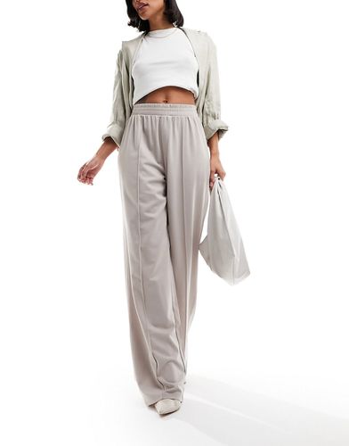 Pantalon large à enfiler en tissu flammé - Taupe - Asos Design - Modalova