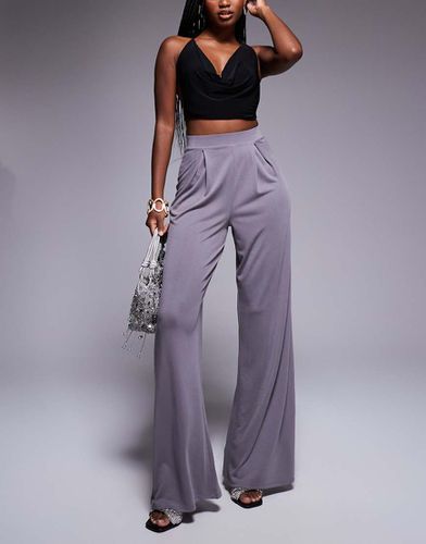 Pantalon large à pinces en modal de qualité supérieure - ardoise - Asos Design - Modalova