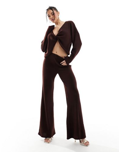 Pantalon large d'ensemble côtelé - Marron chocolat - Asos Design - Modalova