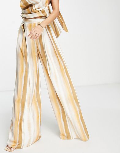 Pantalon large d'ensemble en satin à rayures - Asos Design - Modalova