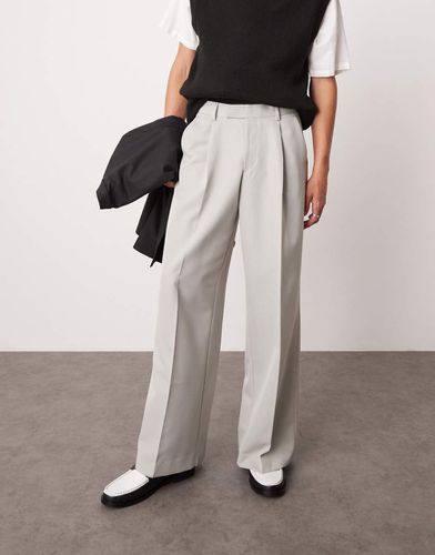 Pantalon large habillé avec pinces devant - clair - Asos Design - Modalova