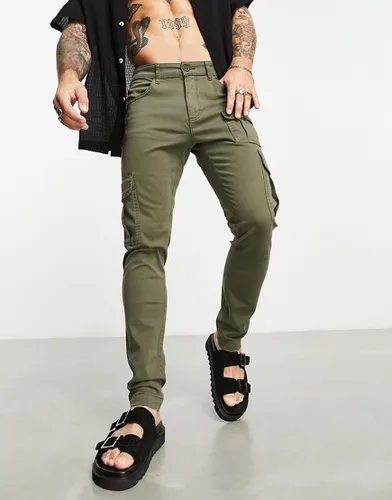 Pantalon skinny cargo - Kaki - Asos Design - Modalova