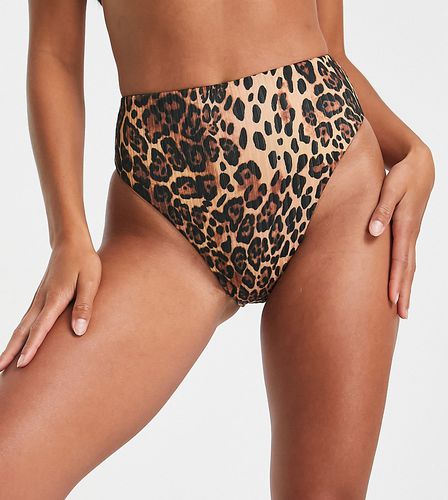 ASOS DESIGN Petite - Mix & Match - Bas de bikini taille haute et échancré à imprimé léopard - Asos Petite - Modalova