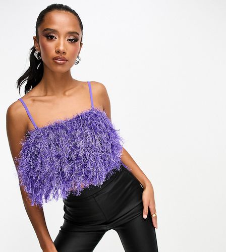 ASOS DESIGN Petite - Caraco court en plumes synthétiques - Asos Petite - Modalova