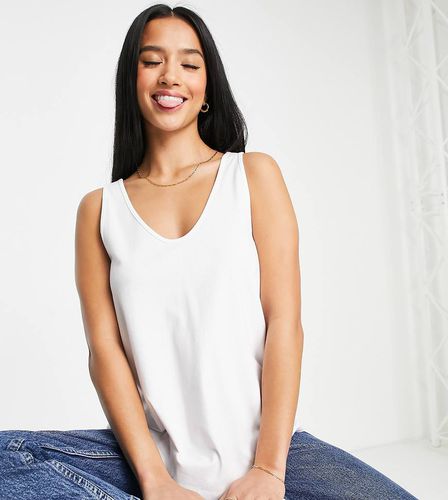 Petite - Ultimate - Débardeur à encolure dégagée en coton - - WHITE - Asos Design - Modalova