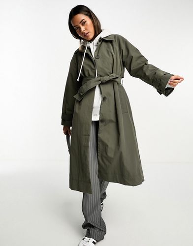 Premium - Trench-coat à col - Olive foncé - Asos Design - Modalova
