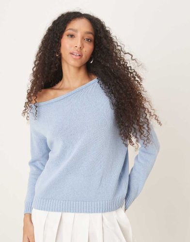 Pull asymtrique en maille - clair - Asos Design - Modalova
