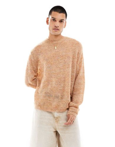 Pull décontracté en maille torsadée - Taupe - Asos Design - Modalova