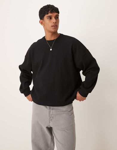 Pull léger ultra oversize coupe carrée en maille côtelée - Asos Design - Modalova