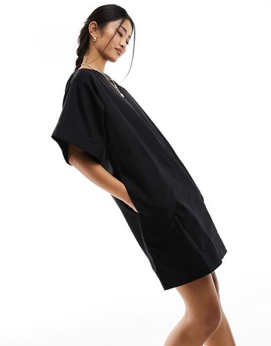 Robe t-shirt courte coupe carrée en sergé - Asos Design - Modalova