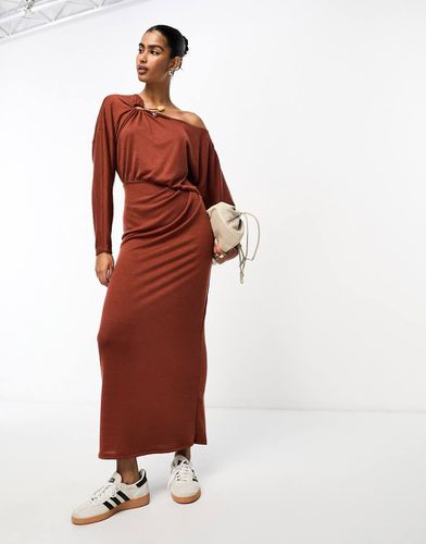 Robe à épaules tombantes - Rouille - Asos Design - Modalova