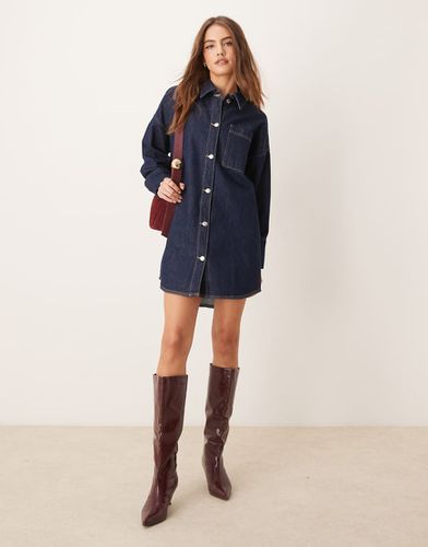 Robe chemise en jean - Indigo - Asos Design - Modalova