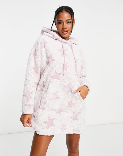 Robe confort en imitation peau de mouton à étoiles - Rose délavé - Asos Design - Modalova