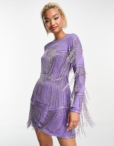 Robe droite courte à franges et perles - Asos Design - Modalova