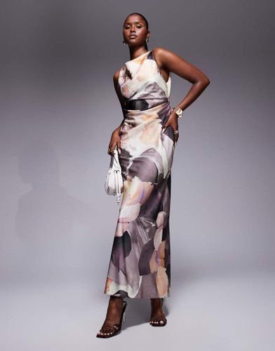 Robe longue  imprim fleurs avec corsage drap et dos bnitier - Asos Design - Modalova