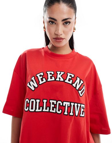 ASOS DESIGN - Weekend Collective - T-shirt oversize à logo style universitaire - Asos Weekend Collective - Modalova
