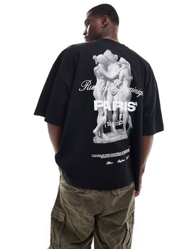 T-shirt ultra oversize à imprimé Paris et statues au dos - Asos Design - Modalova