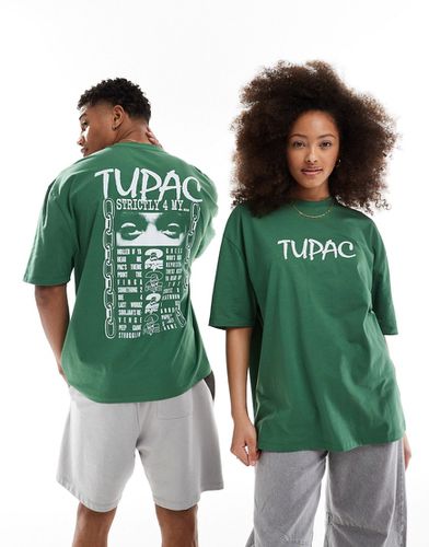 T-shirt unisexe oversize avec imprimé Tupac sous licence - Asos Design - Modalova