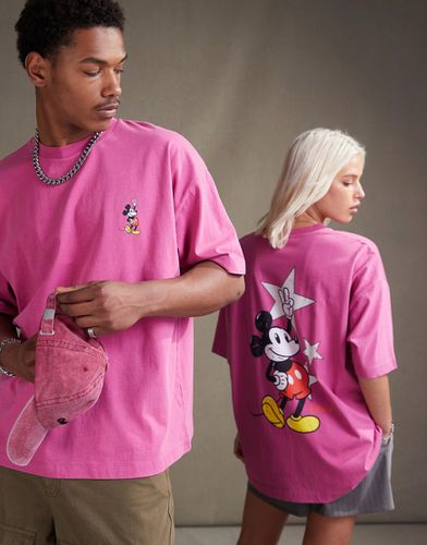 T-shirt unisexe oversize avec imprimé Mickey Mouse - délavé - Asos Design - Modalova