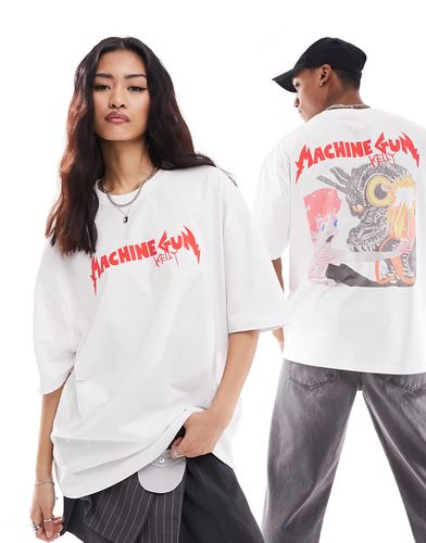 T-shirt unisexe avec imprimés Machine Gun Kelly sous licence - Asos Design - Modalova