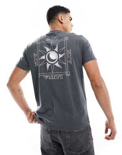 T-shirt à imprimé céleste au dos - Anthracite - Asos Design - Modalova
