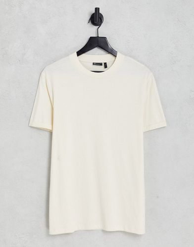 T-shirt avec manches retroussées - Beige délavé - Asos Design - Modalova
