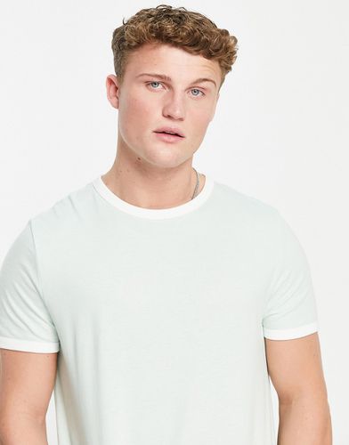T-shirt avec bords contrastés blancs - clair - Asos Design - Modalova