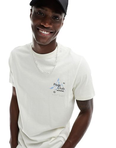 T-shirt avec imprimé montagne sur la poitrine - cassé - Asos Design - Modalova
