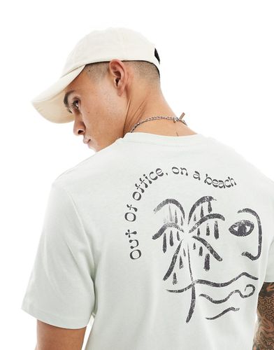 T-shirt avec imprimé plage abstrait au dos - Asos Design - Modalova
