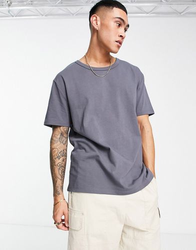 T-shirt coupe décontractée en tissu épais - Noir délavé - Asos Design - Modalova