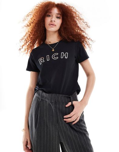 T-shirt court avec motif Rich » chromé - Asos Design - Modalova