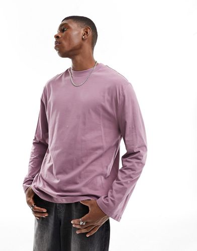 T-shirt décontracté à manches longues - Violet délavé - Asos Design - Modalova