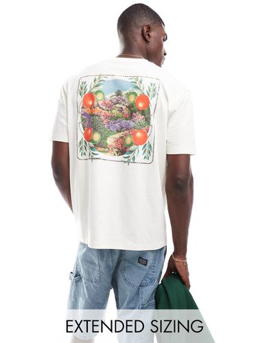 T-shirt décontracté avec imprimé fleuri au dos - cassé - Asos Design - Modalova