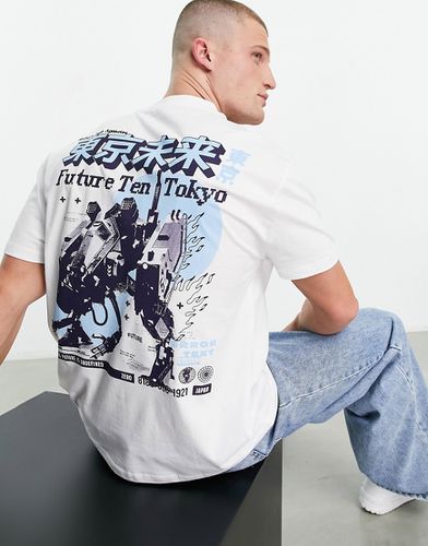 T-shirt décontracté avec robot imprimé au dos - /bleu - Asos Design - Modalova