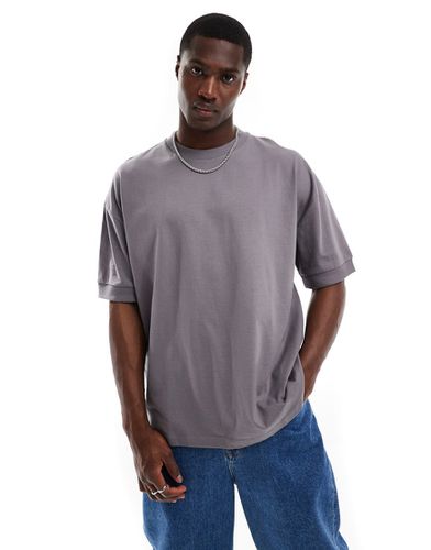 T-shirt épais oversize - Anthracite - Asos Design - Modalova