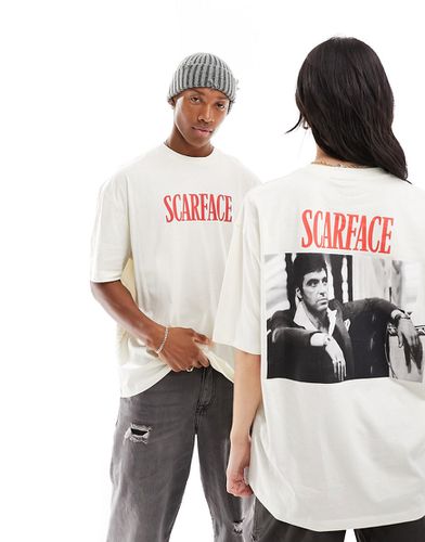 T-shirt oversize unisexe à motifs Scarface - Écru - Asos Design - Modalova