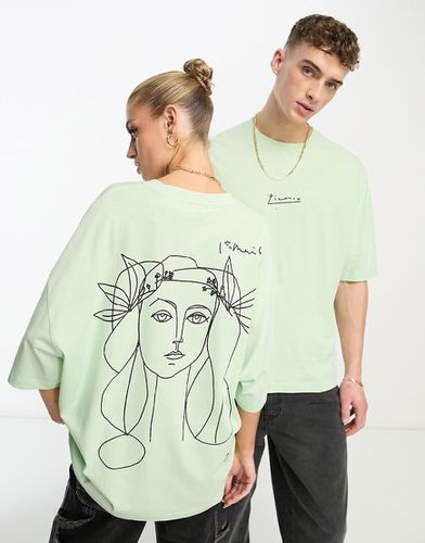 T-shirt oversize unisexe avec imprimé Picasso - clair - Asos Design - Modalova