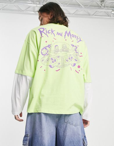 T-shirt oversize à manches longues avec imprimé Rick et Morty - Asos Design - Modalova