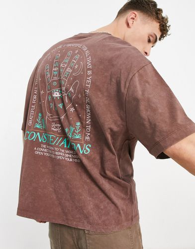 T-shirt oversize à imprimé constellation - Marron - Asos Design - Modalova