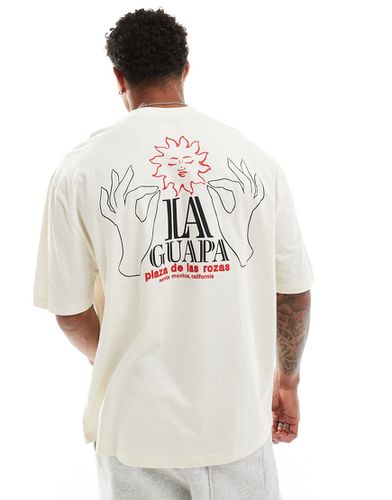 T-shirt oversize à imprimé céleste au dos - cassé - Asos Design - Modalova
