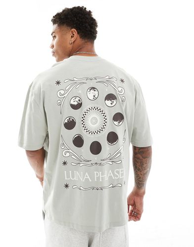T-shirt oversize à imprimé céleste au dos - clair - Asos Design - Modalova