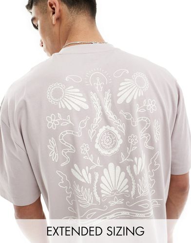 T-shirt oversize à imprimé céleste au dos - Vieux - Asos Design - Modalova