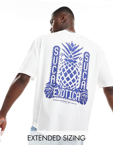 T-shirt oversize à imprimé ananas au dos - Asos Design - Modalova